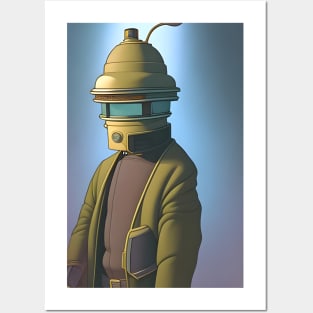 Retro robot man Posters and Art